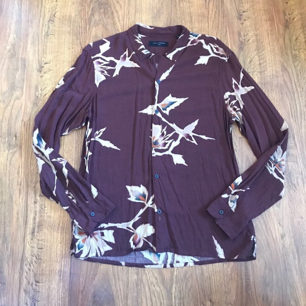 All Saints silk Button up - image 1